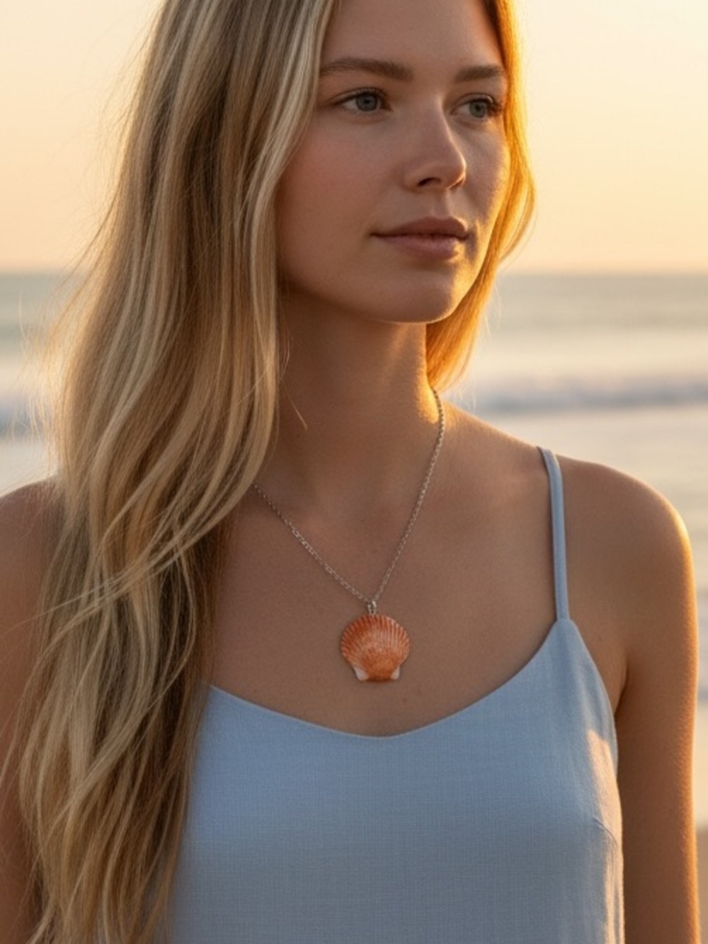 Scallop Seashell Necklace